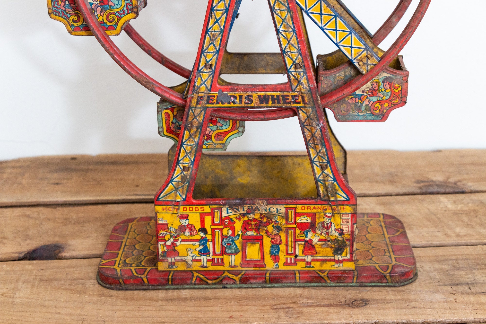 Hercules Ferris Wheel Toy Vintage Chein Tin Litho Windup Hercules Ferris Wheel Toy Vintage Chein Tin Litho Windup