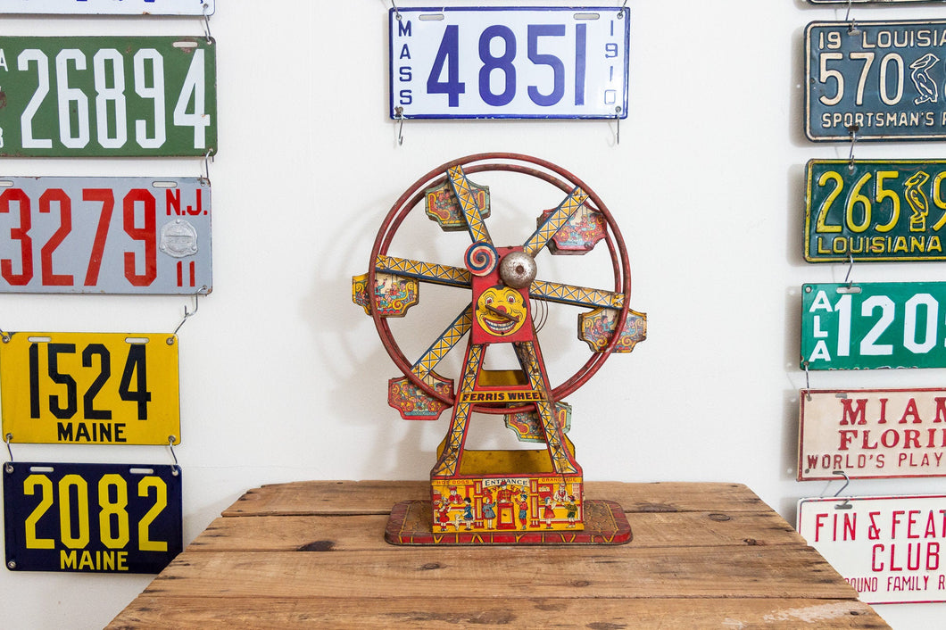 Hercules Ferris Wheel Toy Vintage Chein Tin Litho Windup - Eagle's Eye Finds