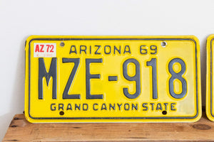 Arizona 1969 Grand Canyon State License Plate Vintage 1972 Wall Hanging Decor - Eagle's Eye Finds