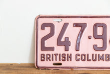 Load image into Gallery viewer, British Columbia 1961 License Plate Vintage Canada Wall Hanging Decor - Eagle&#39;s Eye Finds
