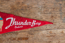 Load image into Gallery viewer, Thunder Bay Ontario First Nations Felt Pennant Vintage Canada Wall Decor - Eagle&#39;s Eye Finds
