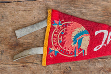 Load image into Gallery viewer, Thunder Bay Ontario First Nations Felt Pennant Vintage Canada Wall Decor - Eagle&#39;s Eye Finds
