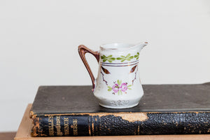 Floral Toothpick Holder Vintage Porcelain Tiny Jug Pitcher - Eagle's Eye Finds