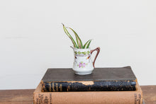 Load image into Gallery viewer, Floral Toothpick Holder Vintage Porcelain Tiny Jug Pitcher - Eagle&#39;s Eye Finds
