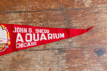 Load image into Gallery viewer, Shedd Aquarium Chicago Felt Pennant Vintage Illinois Wall Hanging Decor - Eagle&#39;s Eye Finds
