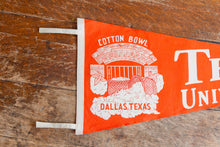 Load image into Gallery viewer, University of Texas Longhorns Felt Pennant Large Vintage College Wall Decor - Eagle&#39;s Eye Finds
