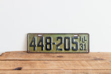 Load image into Gallery viewer, Illinois 1931 License Plate Vintage Wall Hanging Decor - Eagle&#39;s Eye Finds

