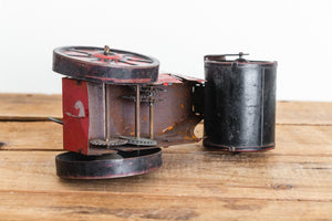 Marx Steam Roller Vintage Red Wind-Up Tin Litho Toy - Eagle's Eye Finds