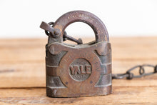 Load image into Gallery viewer, Yale Bell Systems Lock Vintage Bronze Lever and Tumbler Padlock - Eagle&#39;s Eye Finds
