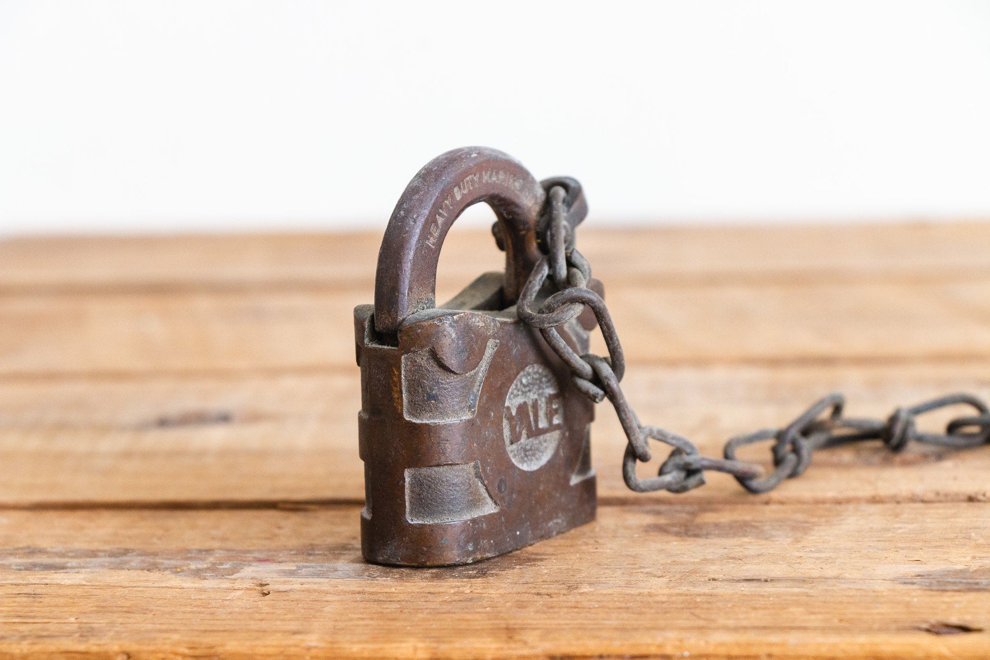Yale Bell Systems Lock Vintage Bronze Lever and Tumbler Padlock - Eagle's Eye Finds
