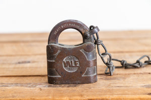 Yale Bell Systems Lock Vintage Bronze Lever and Tumbler Padlock - Eagle's Eye Finds