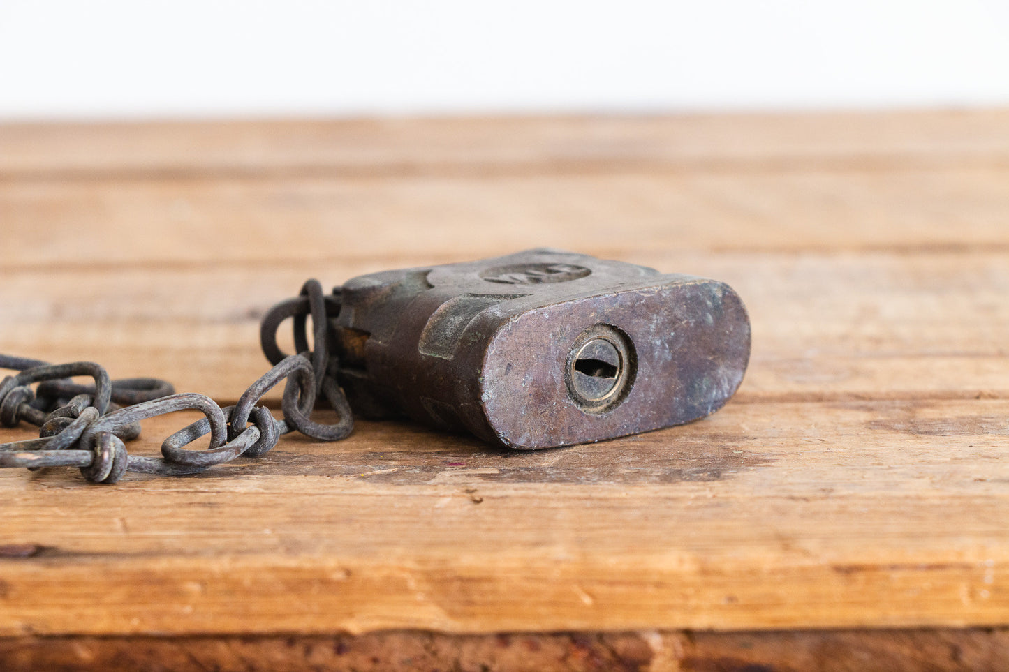 Yale Bell Systems Lock Vintage Bronze Lever and Tumbler Padlock - Eagle's Eye Finds