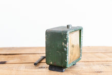 Load image into Gallery viewer, Green Temperature Gauge Vintage US Gauge Co Industrial Square Fahrenheit Thermometer - Eagle&#39;s Eye Finds
