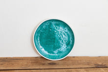 Load image into Gallery viewer, Blue Ceramic Rimmed Dish Vintage Pottery Candy, Ring, or Soap Dish - Eagle&#39;s Eye Finds
