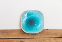 Load image into Gallery viewer, Blue Ceramic Square Dish Vintage Pottery Candy, Ring, or Soap Dish - Eagle&#39;s Eye Finds
