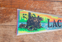 Load image into Gallery viewer, Lac Du Bonnet Manitoba Felt Pennant Vintage Canada Wall Decor - Eagle&#39;s Eye Finds
