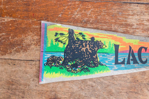 Lac Du Bonnet Manitoba Felt Pennant Vintage Canada Wall Decor - Eagle's Eye Finds