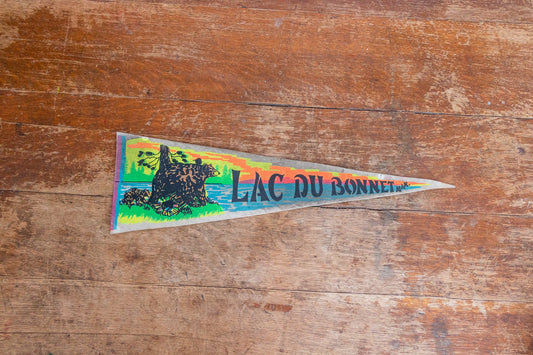 Lac Du Bonnet Manitoba Felt Pennant Vintage Canada Wall Decor - Eagle's Eye Finds