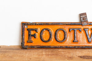 Footville License Plate Topper Vintage Embossed Automotive Collectible - Eagle's Eye Finds