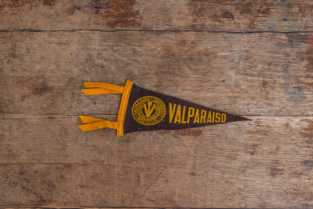 Valparaiso University Mini Felt Pennant Vintage College Wall Decor - Eagle's Eye Finds