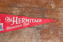 Load image into Gallery viewer, Hermitage Tennessee Felt Pennant Vintage Red Nashville Wall Decor - Eagle&#39;s Eye Finds
