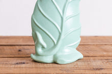 Load image into Gallery viewer, Haegar Leaf Vase Vintage Mid-Century Pottery Green Planter - Eagle&#39;s Eye Finds
