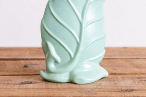 Haegar Leaf Vase Vintage Mid-Century Pottery Green Planter - Eagle's Eye Finds