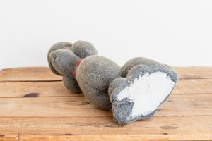 Fuzzy Cement Poodle Vintage Dog Statue Figure Doorstop - Eagle's Eye Finds