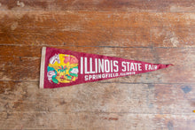 Load image into Gallery viewer, Illinois State Fair Pennant Vintage Red Wall Hanging Decor - Eagle&#39;s Eye Finds
