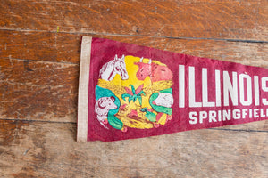 Illinois State Fair Pennant Vintage Red Wall Hanging Decor - Eagle's Eye Finds