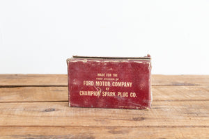 Ford Champion Spark Plug J18-Y Box Vintage NOS Auto Advertising - Eagle's Eye Finds