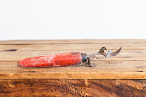 Primitive Can and Bottle Opener Vintage Red Kitchen Gadget Decor - Eagle's Eye Finds