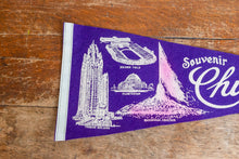 Load image into Gallery viewer, Chicago Felt Pennant Vintage Illinois Purple Wall Hanging Decor - Eagle&#39;s Eye Finds
