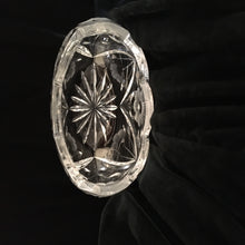 Load image into Gallery viewer, Floral Oval Bowl Dish Antique Brilliant Period Cut Glass - Eagle&#39;s Eye Finds
