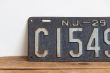 Load image into Gallery viewer, New Jersey 1929 License Plate Vintage Wall Hanging Decor - Eagle&#39;s Eye Finds
