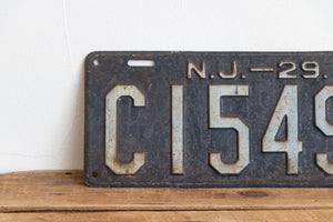 New Jersey 1929 License Plate Vintage Wall Hanging Decor - Eagle's Eye Finds