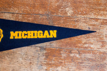 Load image into Gallery viewer, University of Michigan Felt Pennant Vintage Dorm Room Decor - Eagle&#39;s Eye Finds
