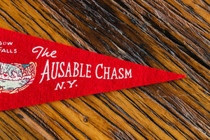 Ausable Chasm New York Felt Pennant Vintage Red Wall Decor - Eagle's Eye Finds