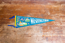 Load image into Gallery viewer, Washington DC Blue Felt Pennant Vintage Wall Decor - Eagle&#39;s Eye Finds
