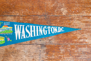 Washington DC Blue Felt Pennant Vintage Wall Decor - Eagle's Eye Finds