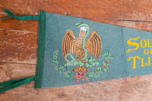 Load image into Gallery viewer, Tijuana Mexico Blue Felt Pennant Vintage Wall Decor - Eagle&#39;s Eye Finds
