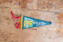Load image into Gallery viewer, Gold Hill Nevada Blue Felt Pennant Vintage Wall Hanging Decor - Eagle&#39;s Eye Finds
