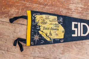 Sydney BC Canada Felt Pennant Vintage British Columbia Wall Art Decor - Eagle's Eye Finds
