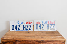 Load image into Gallery viewer, Utah 1996 License Plate Pair Vintage Wall Hanging Decor - Eagle&#39;s Eye Finds
