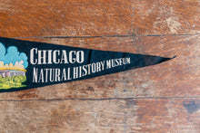 Load image into Gallery viewer, Chicago Natural History Museum Felt Pennant Vintage Black Illinois Wall Hanging Decor - Eagle&#39;s Eye Finds
