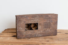 Load image into Gallery viewer, Metal Egg Shipping Container Primitive Vintage Divided Container Easter Decor - Eagle&#39;s Eye Finds
