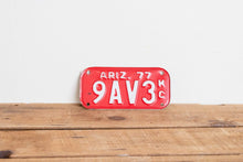 Load image into Gallery viewer, Arizona 1977 Motorcycle License Plate Vintage Wall Hanging Decor - Eagle&#39;s Eye Finds
