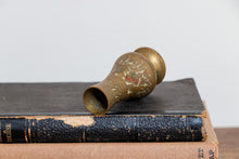 Load image into Gallery viewer, Ornate Little Brass Vase Vintage Incense Holder - Eagle&#39;s Eye Finds
