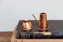 Load image into Gallery viewer, Mini Copper Coffee Pot Makers Vintage Little Turkish Cafe Decor - Eagle&#39;s Eye Finds

