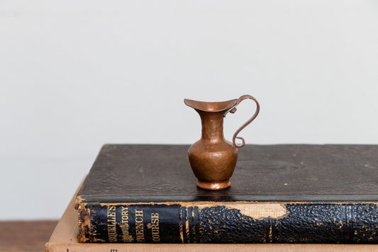 Mini Rustic Pitcher Vintage Metal Water Jug - Eagle's Eye Finds